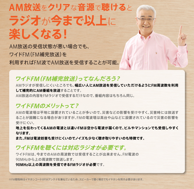 AM放送をクリアな音源で聴けるとラジオが今まで以上に楽しくなる!