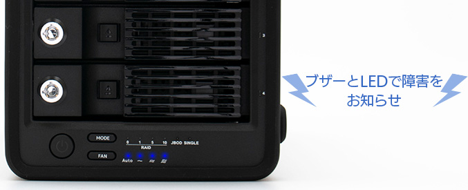 障害発生をブザーとLEDでお知らせ
