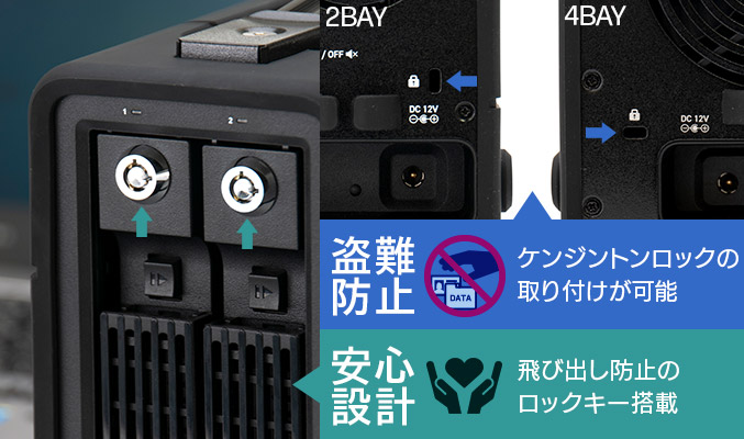 盗難防止&安心設計