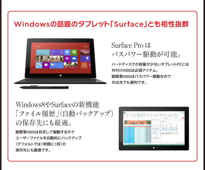 Windowsの話題のタブレット「Surface」とも相性抜群