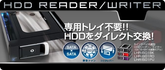 5インチベイ内蔵用HDDリーダライタLHR-IS01