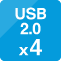 USB2.0×4