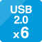 USB2.0x6