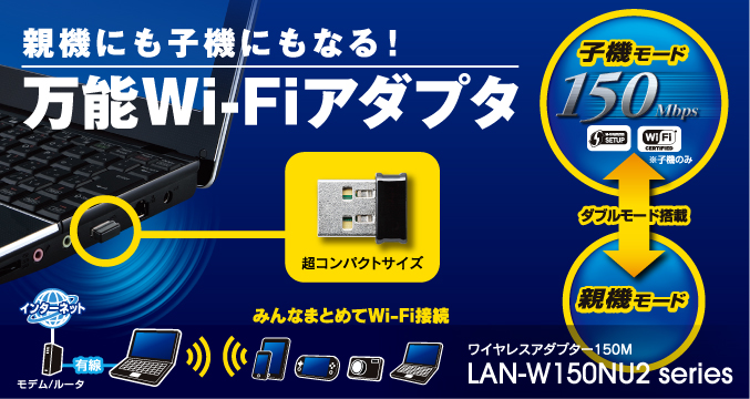 LAN-W150NU2Aシリーズ - ロジテック株式会社